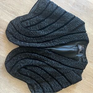 Black Textured Vest